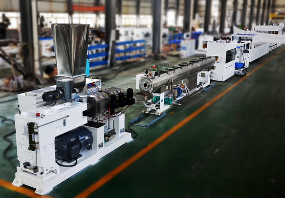 खरीदें शेन्ज़ेन HYPET उच्च कुशल उच्च गति 110-200 PVC पाइप उत्पादन लाइन online manufacture
