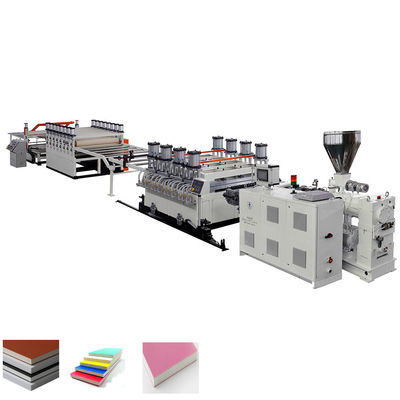 खरीदें WPC पीवीसी फोम बोर्ड प्लास्टिक शीट extruder मशीन इलेक्ट्रिक हीटिंग online manufacture