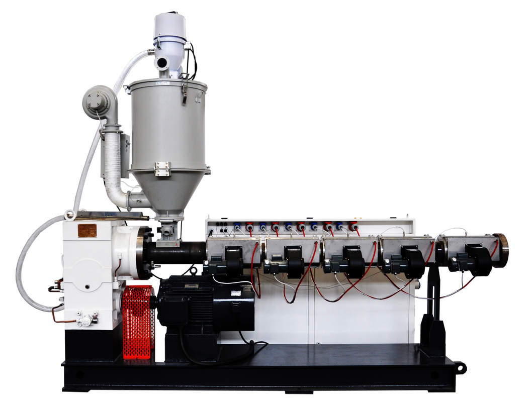 एचडीपीई पीई PERT दबाव पानी/गैस रासायनिक पाइप के लिए HYSJ55/34 37kw एकल पेंच extruder