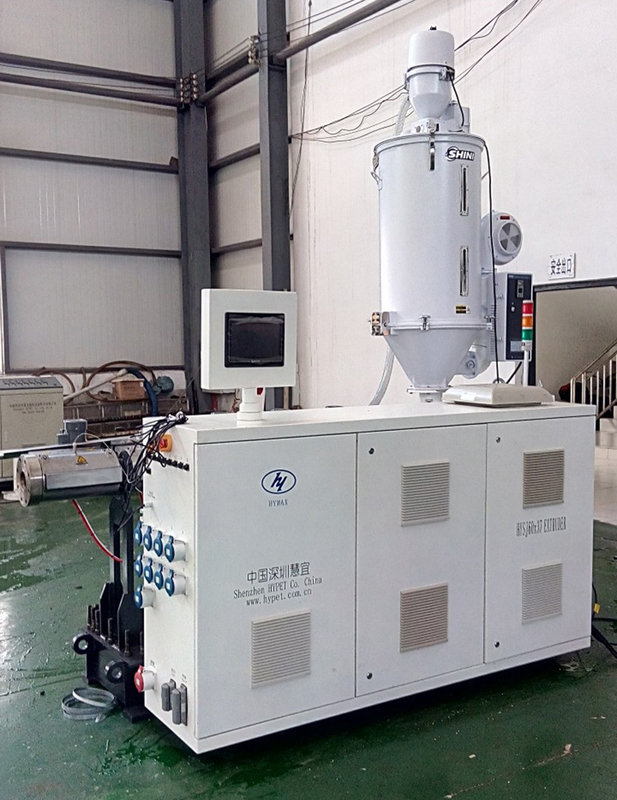 एचडीपीई पीई PERT दबाव पानी/गैस रासायनिक पाइप के लिए HYSJ55/34 37kw एकल पेंच extruder