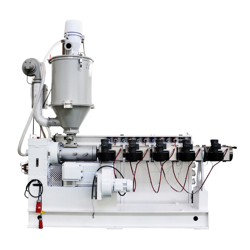 एचडीपीई पीपीआर दबाव पानी पाइप के लिए 45kw पीएलसी नियंत्रण HYSJ60/38 एकल पेंच एक्सट्रूडर