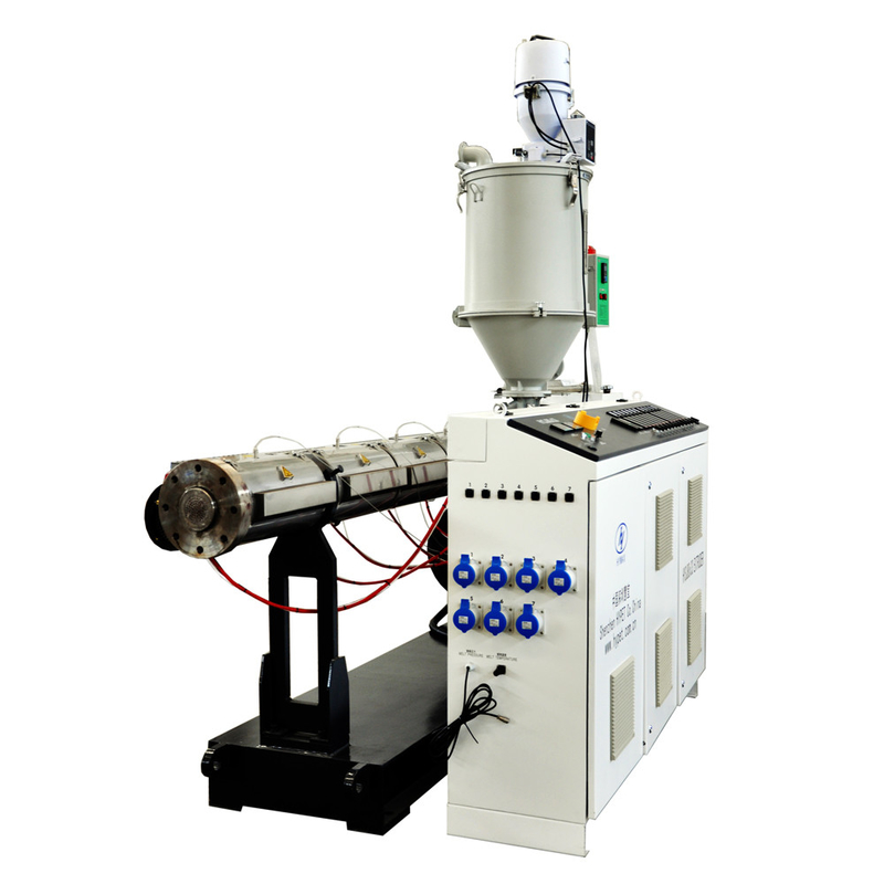 चीन विनिर्माण पीवीसी एचडीपीई पीई पीपीआर पीएस एबीएस एकल पेंच extruder SJ65/30 37kw 110kg/h कुशल touqe गियर बॉक्स के साथ