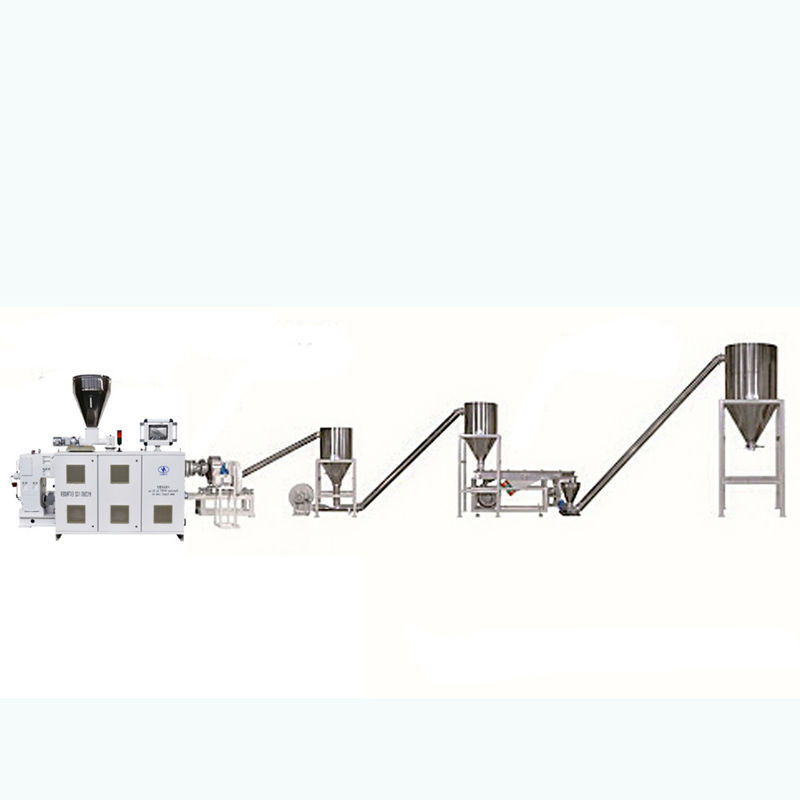 लकड़ी प्लास्टिक मिश्रित मिश्रित गोली extruder एचडीपीई / एलडीपीई / पीपी / पीईटी गोली बनाने की मशीनें, पीवीसी डब्ल्यूपीसी ग्रेन्युल बनाने की मशीन